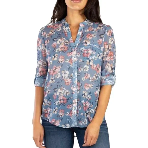 Kut From The Kloth Jasmin Chiffon Bloom Floral XL - Picture 6 of 7